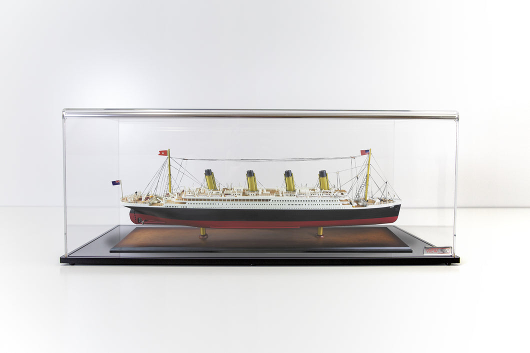 Viewcase Schiffsmodell Vitrine im Maßstab 1:200 Z.B die Titanic 140x25x35 cm