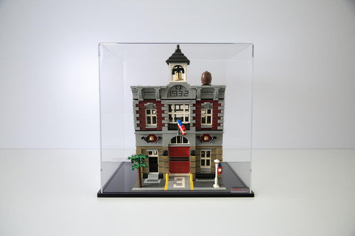Viewcase Vitrine für den Lego® Feuerwache Creator Expert 27x30x42 cm